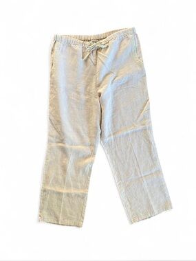 100% linen Orvis pants with drawstring waist and pockets Women's Large